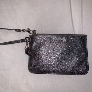 COACH glitter sparkle wristlet